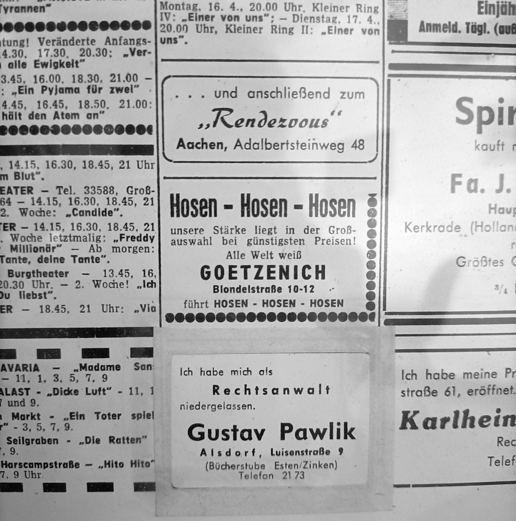 Anzeige Zeitung